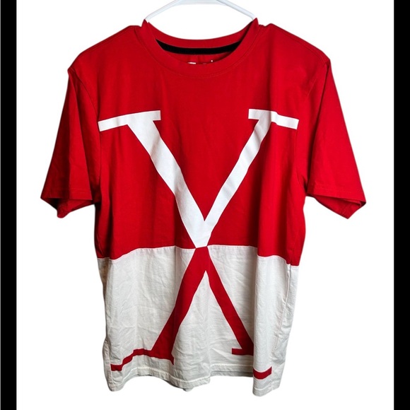 Versace Other - 19V69 Italia Alessandro Versace Red White Crew Neck Tshirt Size Medium